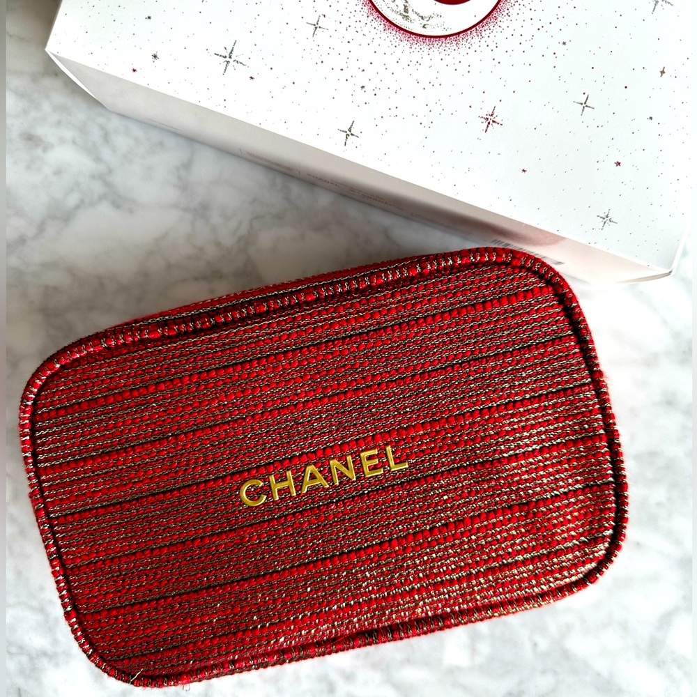 NIB Chanel Red Pouch - no beauty products included